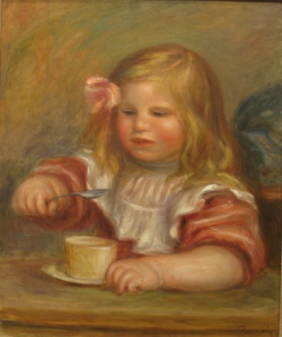 Coco isst seine Suppe von Pierre Auguste Renoir